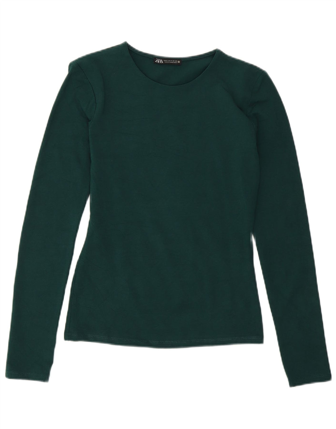 Top Zara da donna a maniche lunghe UK 10 piccolo verde