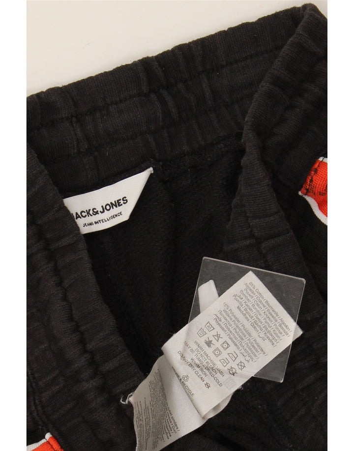 JACK & JONES Pantaloncini sportivi grafici da uomo Cotone color block medio nero