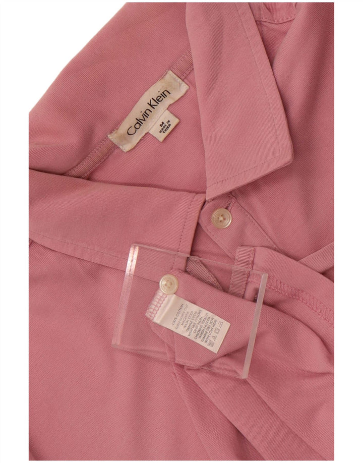 Polo da uomo Calvin Klein in cotone rosa medio