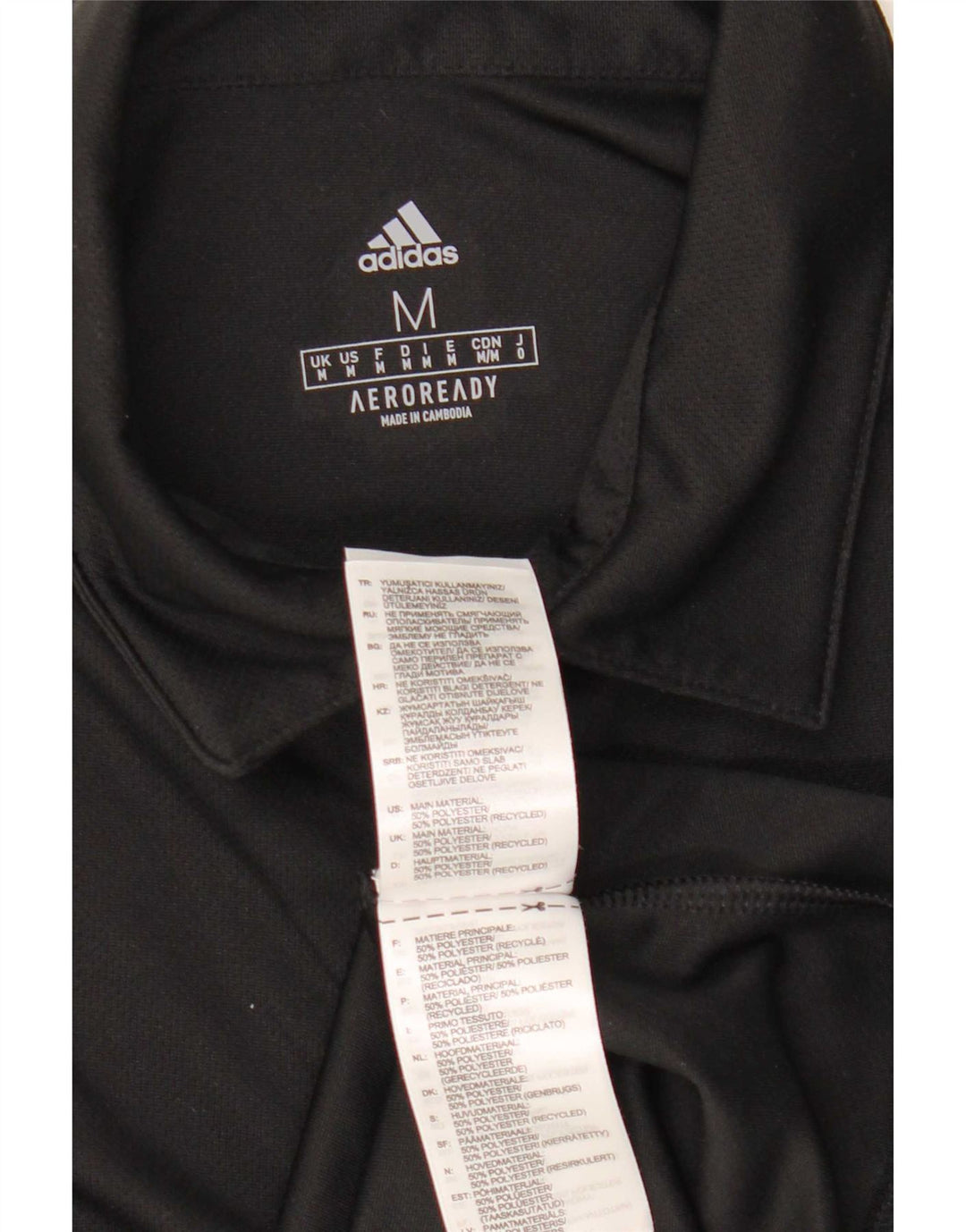 Polo Adidas Aeroready da uomo in poliestere nero medio