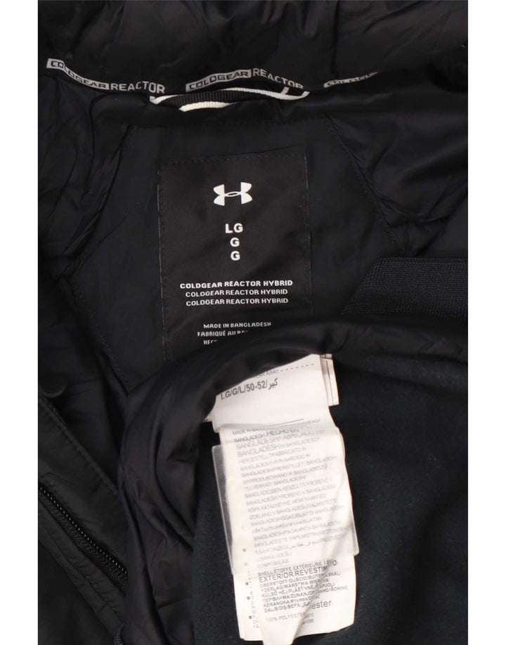 Giacca trapuntata con cappuccio da uomo Under Armour UK 40 Large in poliestere blu navy