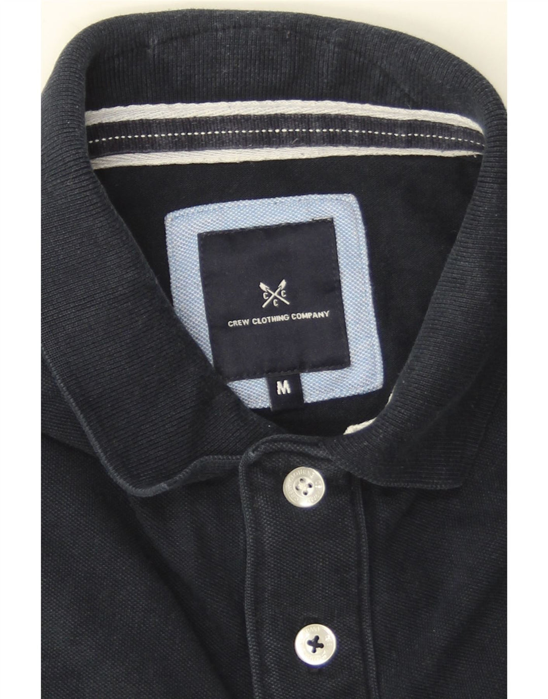 Crew Clothing Polo da uomo in cotone medio blu navy