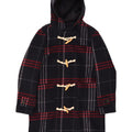 Montgomery con cappuccio da uomo Zara UK 36 piccolo poliestere a quadri blu navy