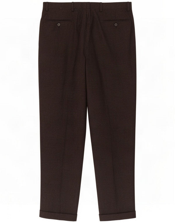 Pal Zileri Mens Pegged Suit Trousers IT 50 Large W34 L32 Brown Pinstripe
