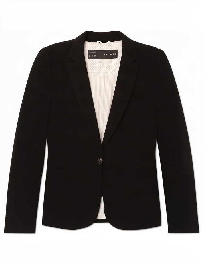 Giacca blazer a 1 bottone da donna Zara UK 10 piccola nera
