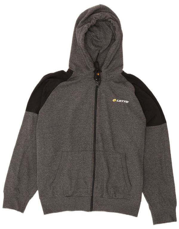 Felpa con cappuccio e zip Lotto Life's da uomo 2XL Poliestere color block grigio