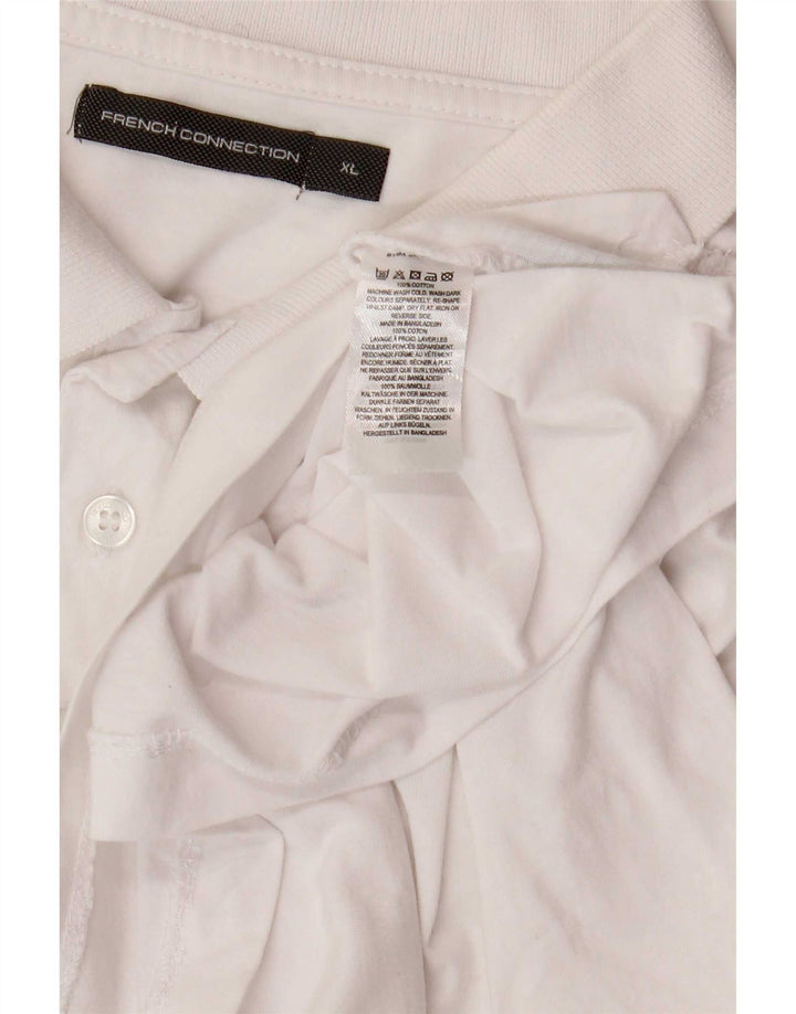 Polo da uomo French Connection XL in cotone bianco