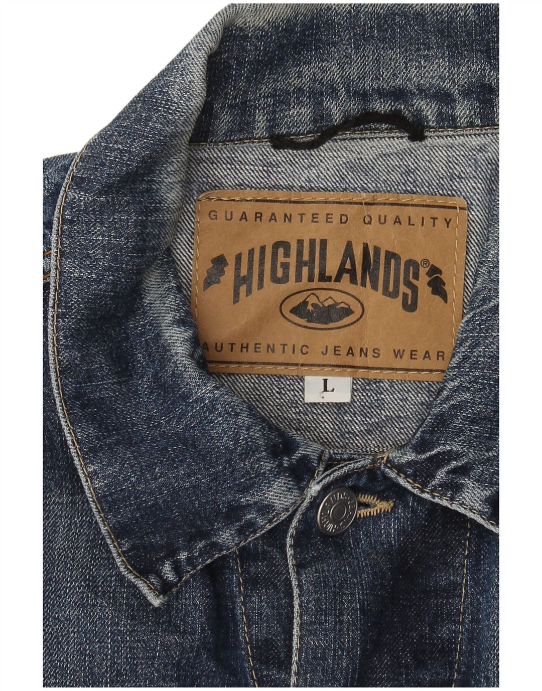 Giacca di jeans da uomo Highland UK 40 grande blu