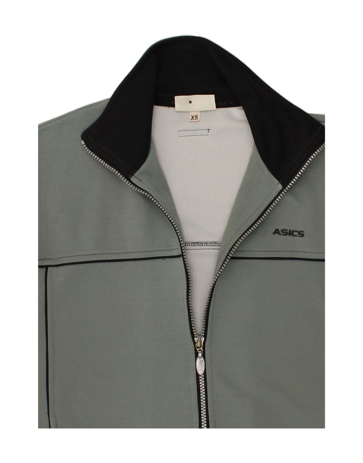 ASICS Womens Tracksuit Top Jacket UK 6 XS Grey Vintage Asics and Second-Hand Asics from Messina Hembry 