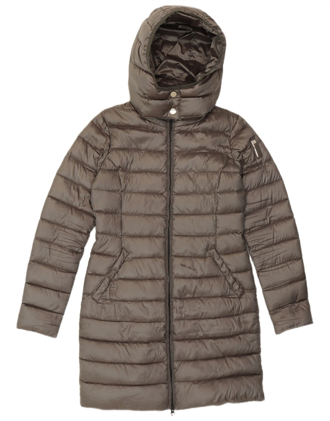 Cappotto imbottito con cappuccio da donna Bomboogie taglia 1 piccolo poliestere grigio