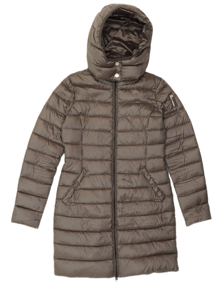 Cappotto imbottito con cappuccio da donna Bomboogie taglia 1 piccolo poliestere grigio