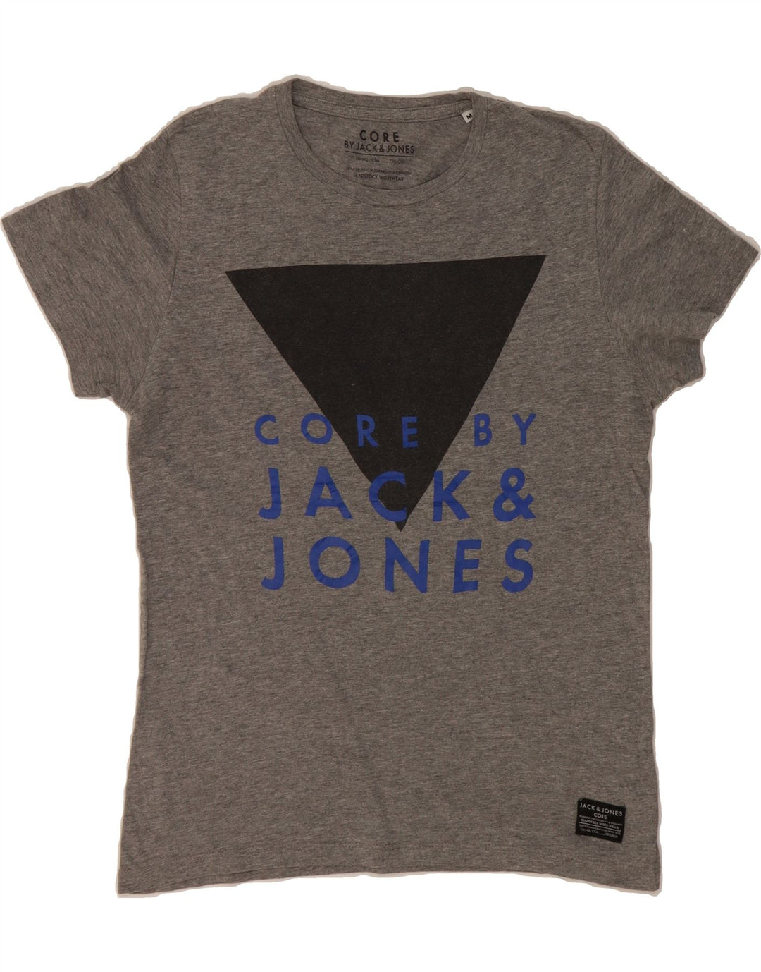 JACK & JONES Mens Graphic T-Shirt Top Medium Grey Cotton Vintage Jack & Jones and Second-Hand Jack & Jones from Messina Hembry 