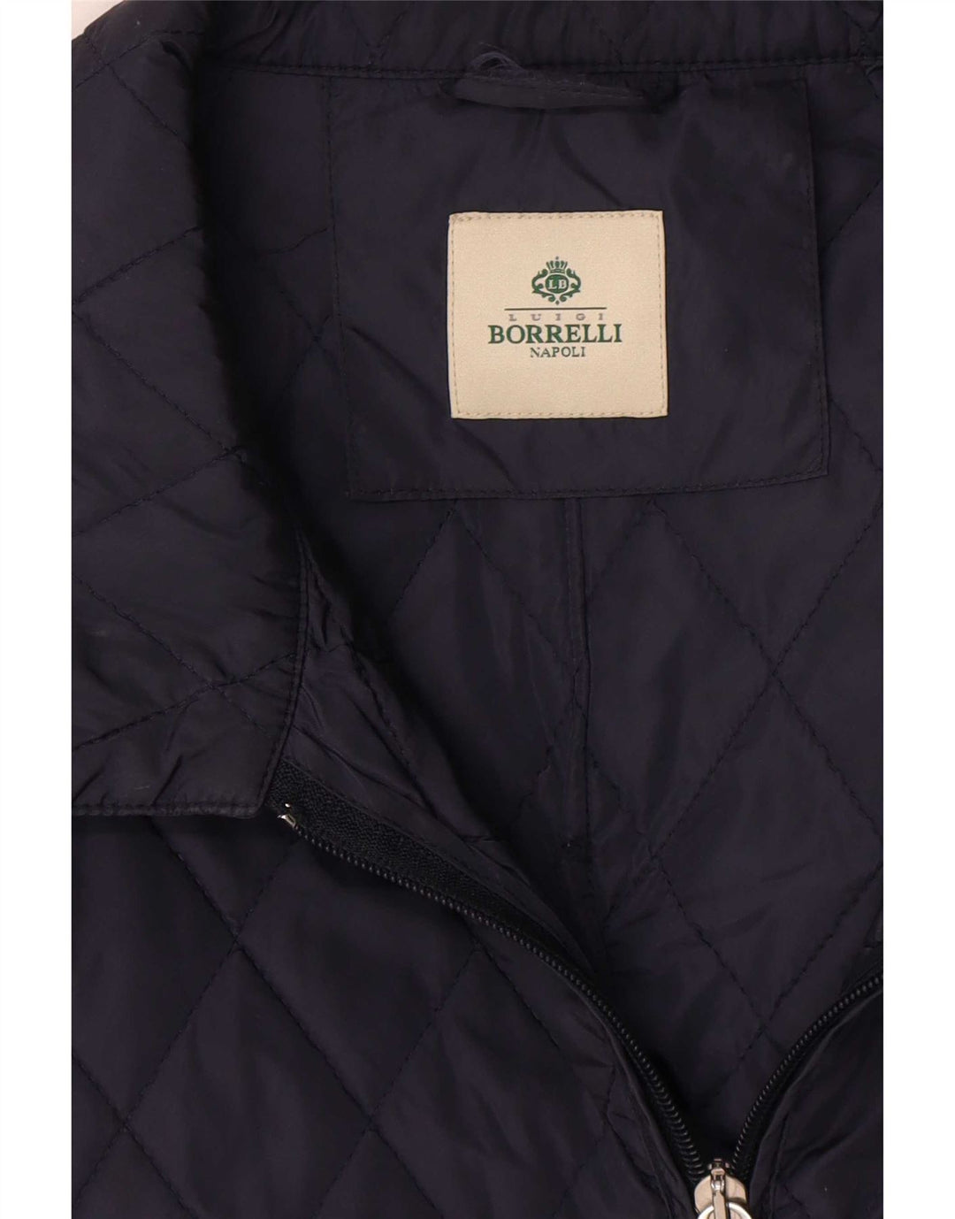 Luigi Borrelli Giacca trapuntata Napoli da uomo UK 38 Medio Blu Navy