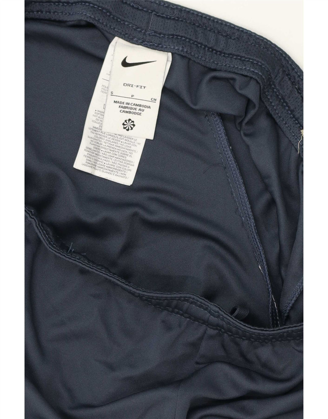 Pantaloncini sportivi Nike Dri Fit da uomo piccoli in poliestere color block blu navy