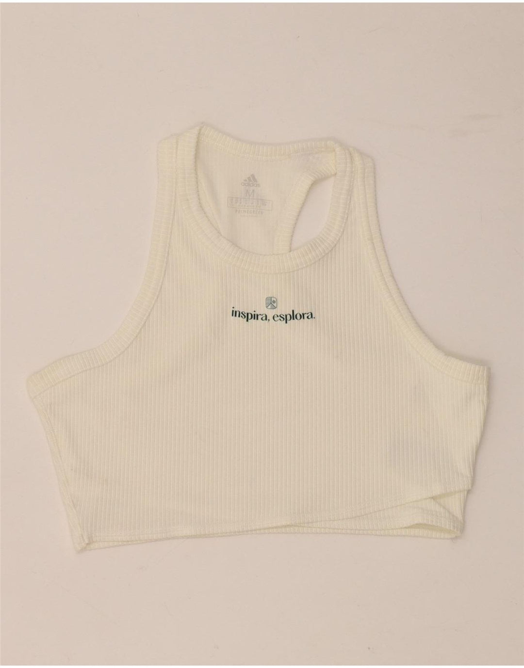 Canotta corta ADIDAS da donna Aeroready UK 12/14 Poliammide bianco medio