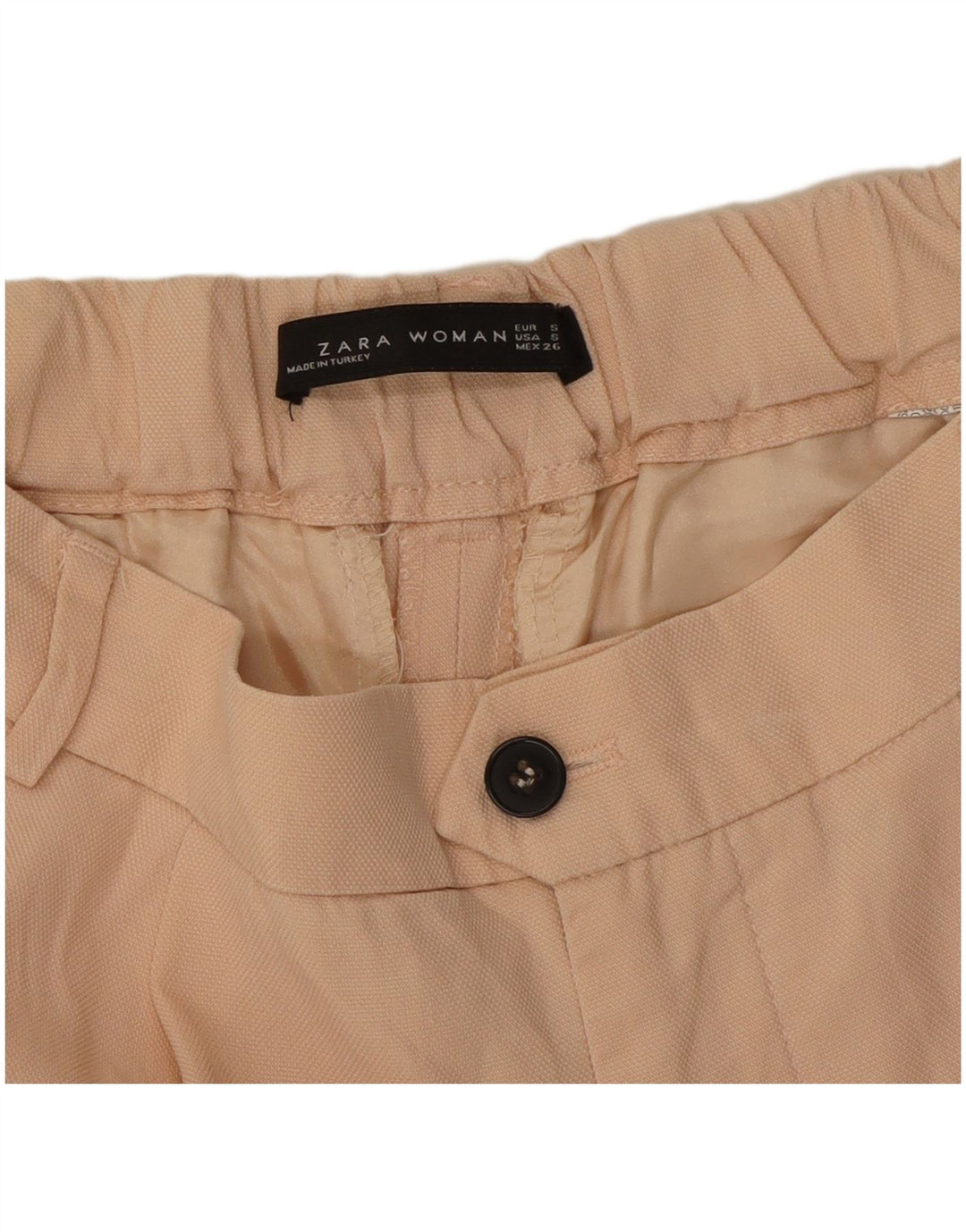 Pantaloni Capri con pegging da donna Zara piccoli W26 L22 Beige
