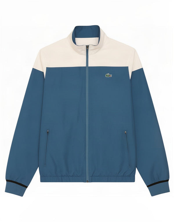 Giacca da ginnastica da uomo con grafica Lacoste taglia 3 piccola blu color block