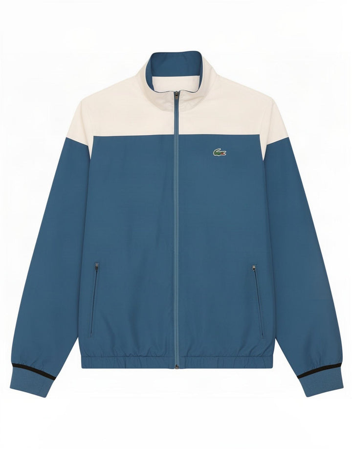 Giacca da ginnastica da uomo con grafica Lacoste taglia 3 piccola blu color block