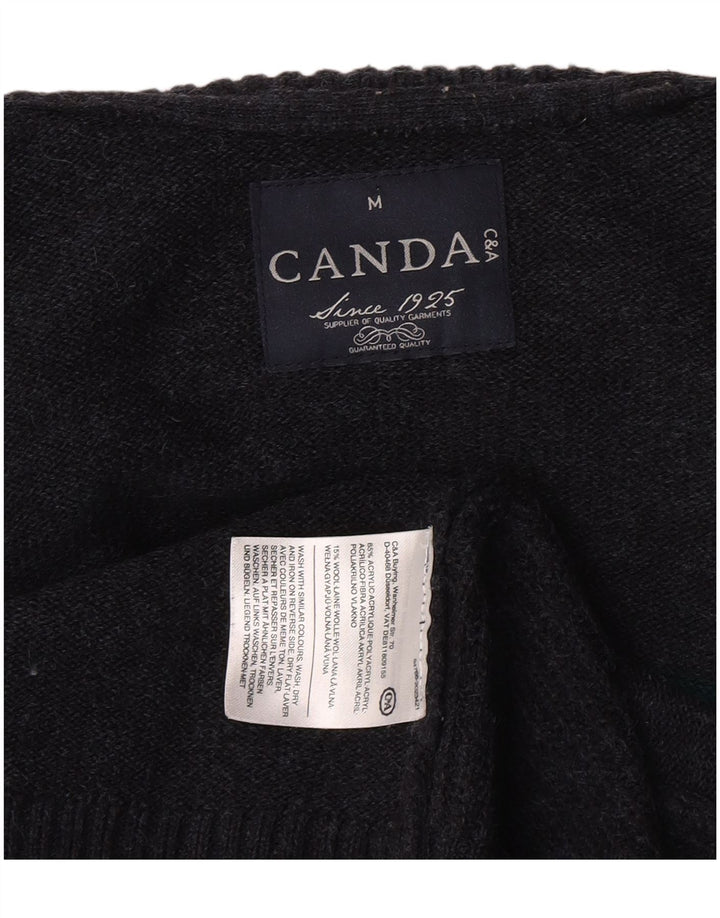 Maglione maglione da uomo con collo alto Canda, acrilico medio, blu navy, Fair Isle