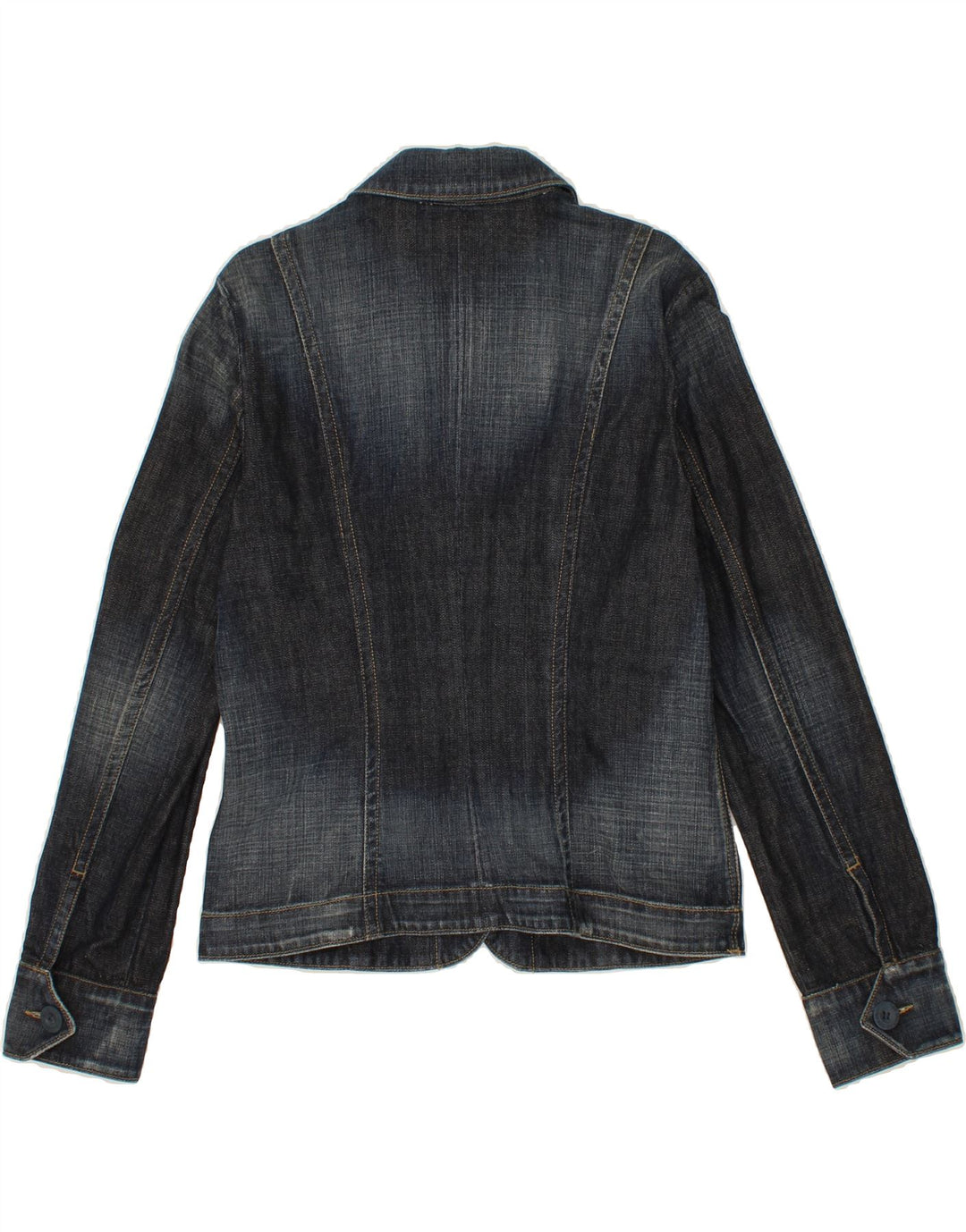GAS Womens Denim Jacket UK 18 XL Navy Blue Cotton Vintage Gas and Second-Hand Gas from Messina Hembry 