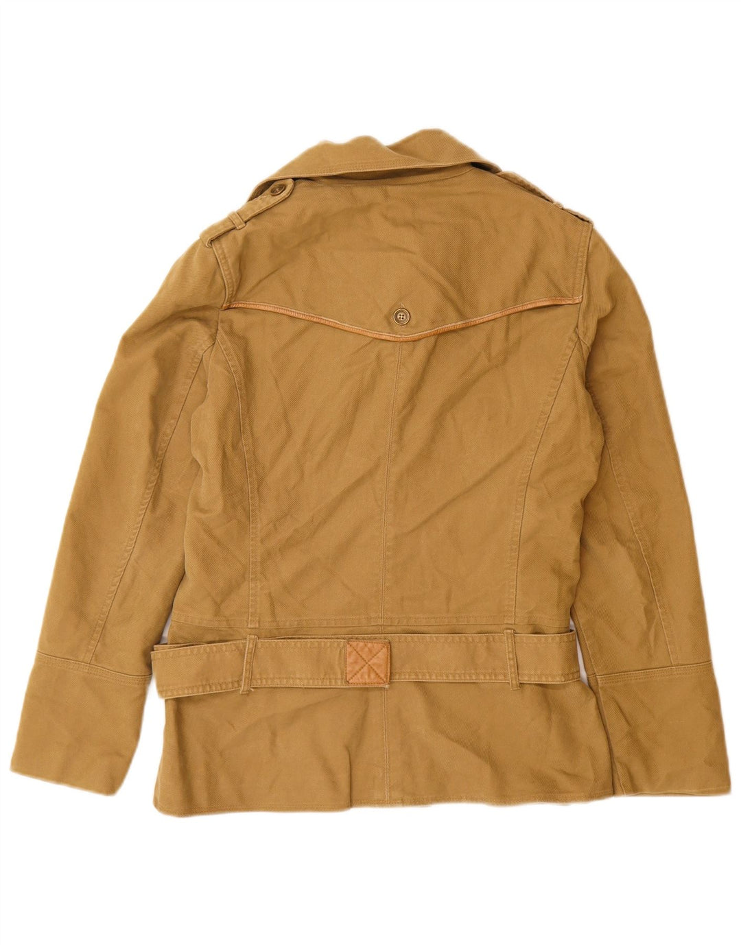Cappotto da marinaio da donna Massimo Dutti UK 14 Cotone beige medio