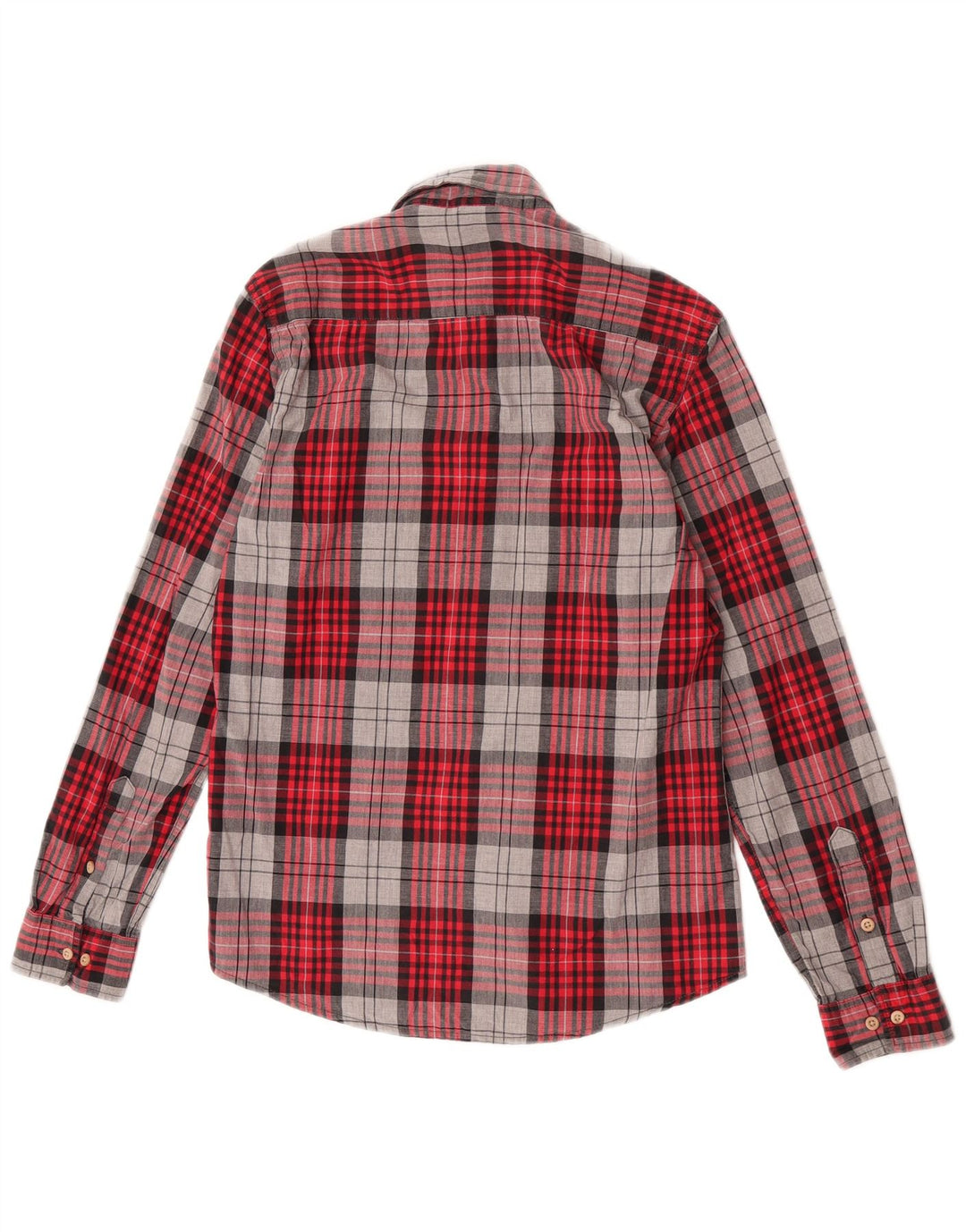 Jack & Jones Camicia da uomo in flanella di cotone a quadri rossi piccoli