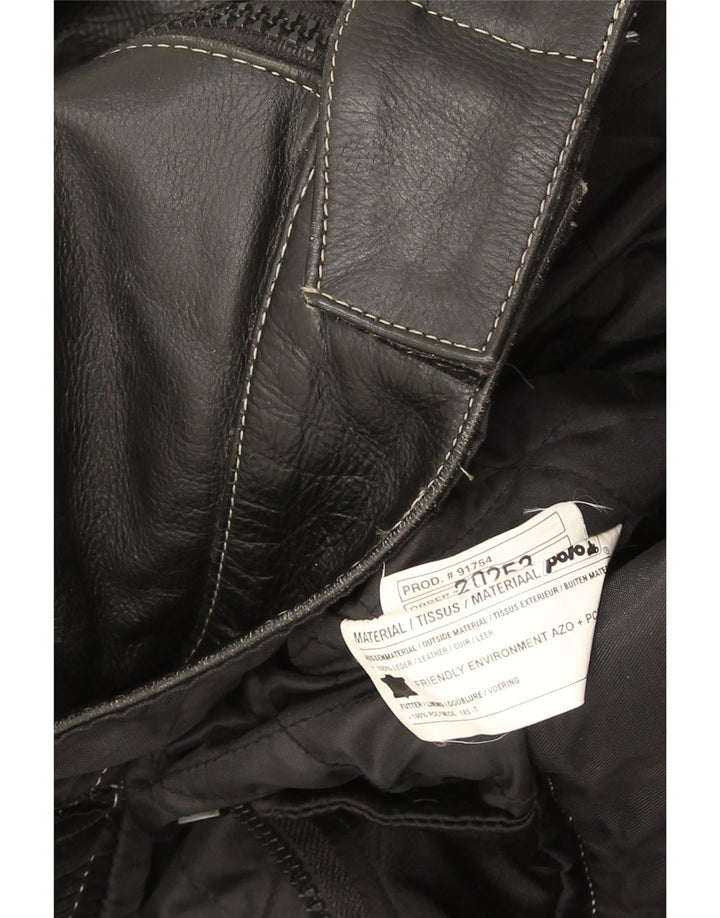 Giacca da corsa in pelle da donna POLO UK 14 pelle nera media