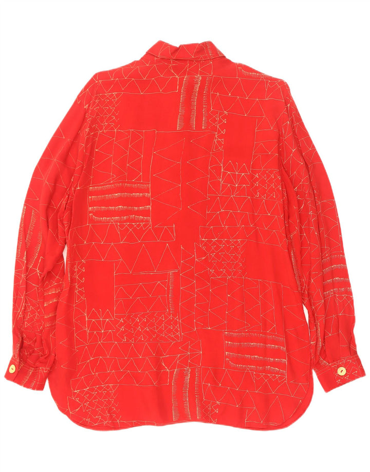 Camicetta da donna Divina EU 38 Cupro geometrico rosso medio