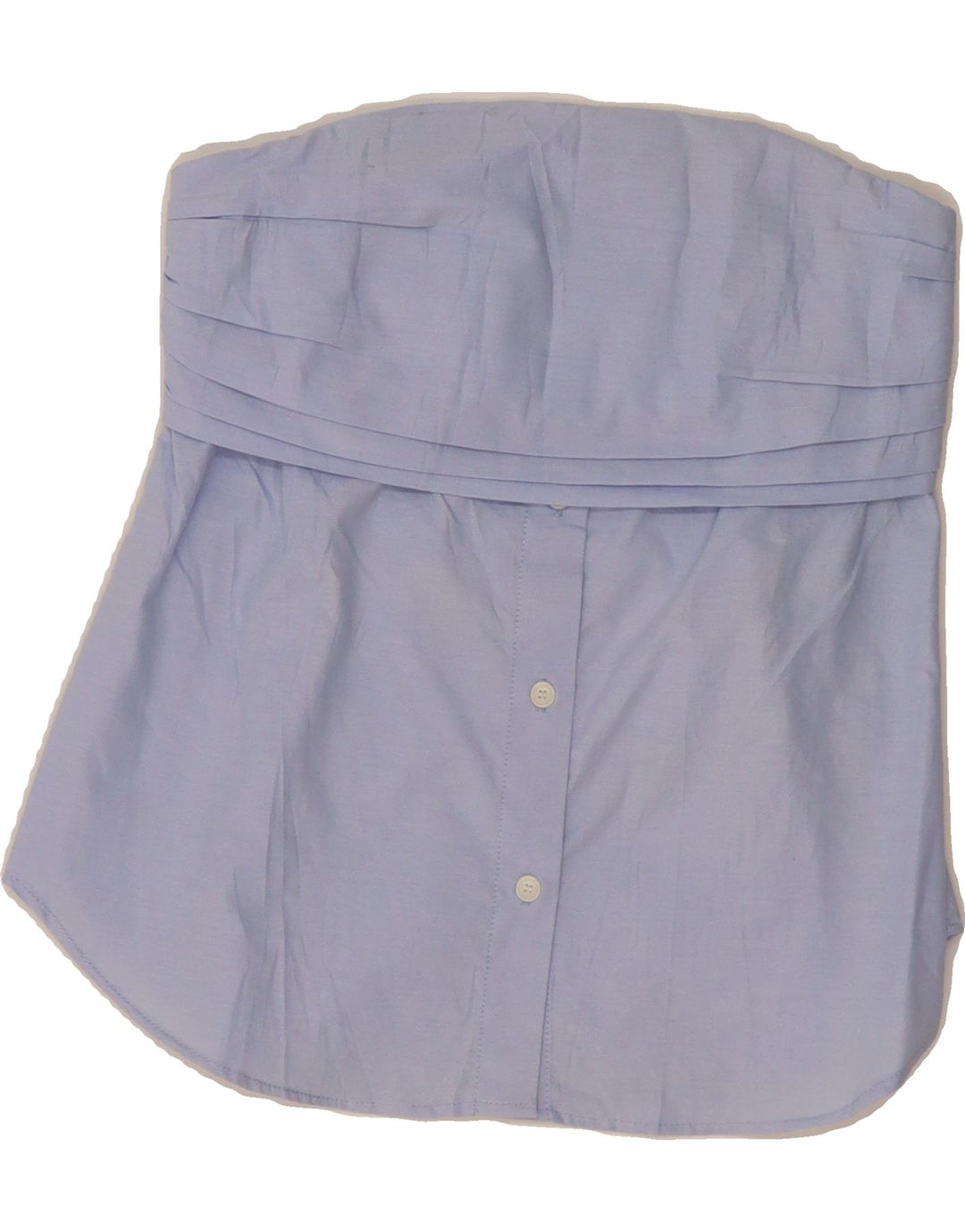 ZARA Womens Strapless Top UK 10 Small Blue Cotton Vintage Zara and Second-Hand Zara from Messina Hembry 