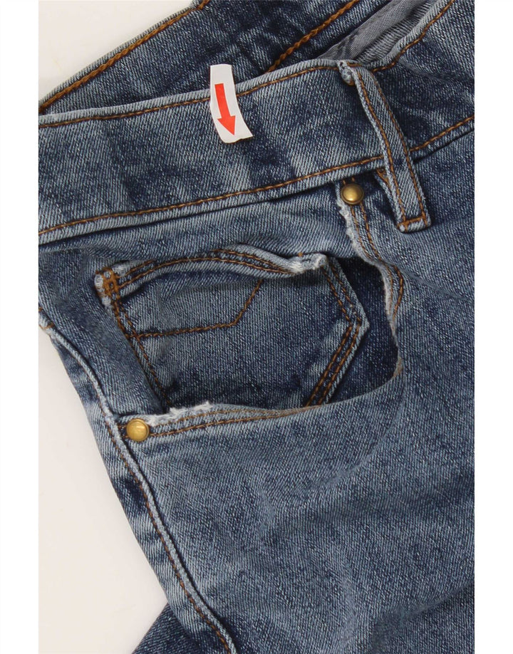 Jeans cropped regolari da uomo Marks & Spencer W38 L25 cotone blu