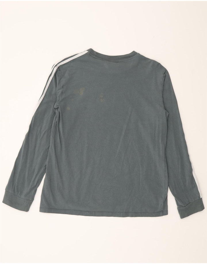Adidas Womens Top Long Sleeve UK 16 Large  Grey Cotton