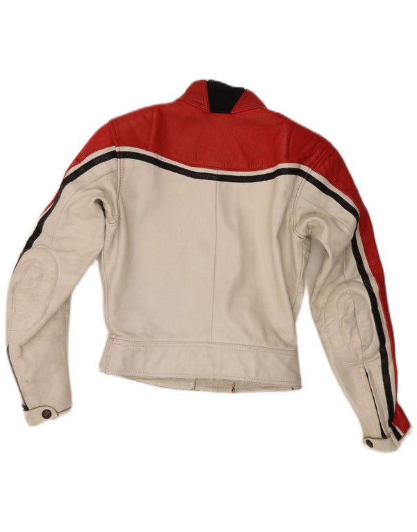 Giacca Moto Racer da donna DAINESE IT 42 Medium White Colourblock in pelle