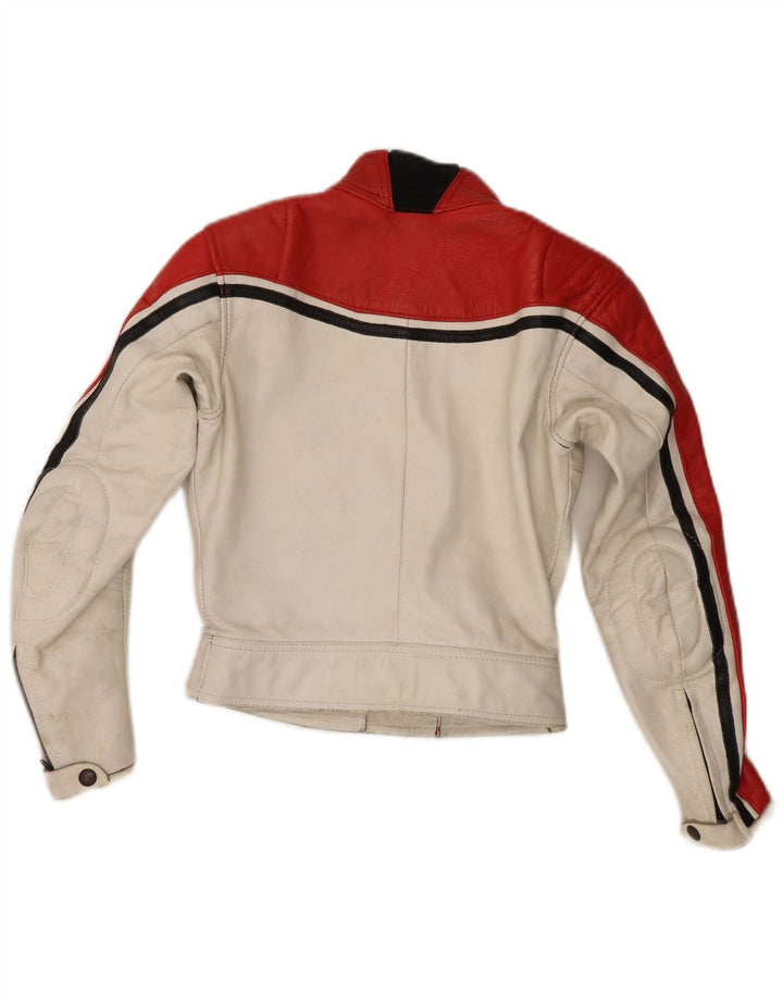 Giacca Moto Racer da donna DAINESE IT 42 Medium White Colourblock in pelle