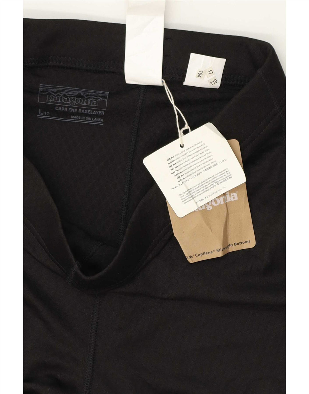 Leggings da donna Patagonia US 12 Large Nero Poliestere