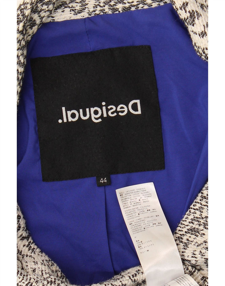 Desigual Cappotto da donna con motivo astratto EU 44 XL Cotone bianco