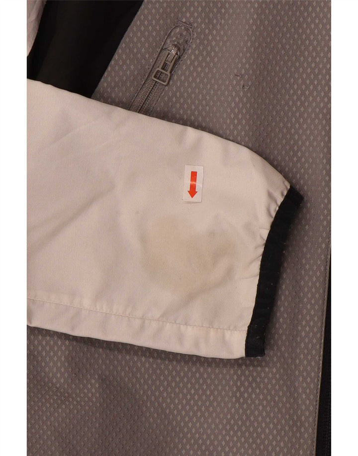 Giacca antipioggia da uomo Adidas con cappuccio UK 34 XS poliestere color block grigio