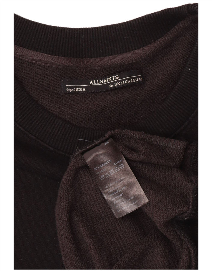 ALL SAINTS Womens Sweatshirt Jumper UK 12 Medium Black Colourblock