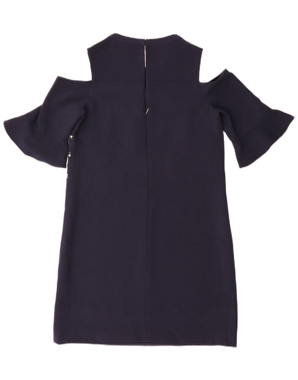 Abito da donna con spalle scoperte Whistles UK 10 Piccolo poliestere blu navy