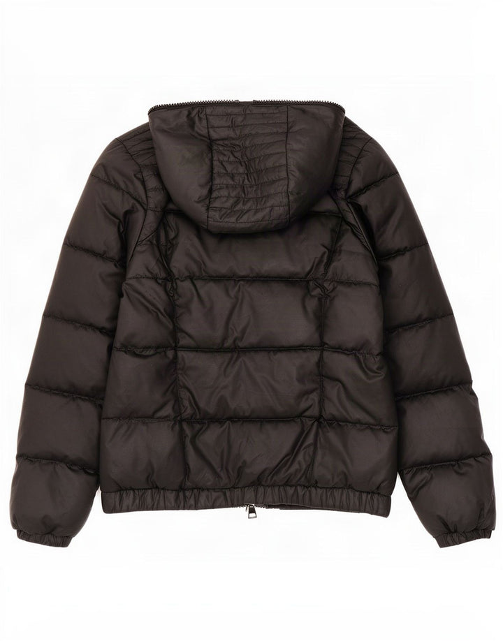 Giacca imbottita con cappuccio da donna Adidas UK 12/14 Medium Nero Poliestere