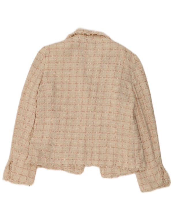 Giacca blazer da donna Marks & Spencer vestibilità standard UK 16 grande quadretto rosa