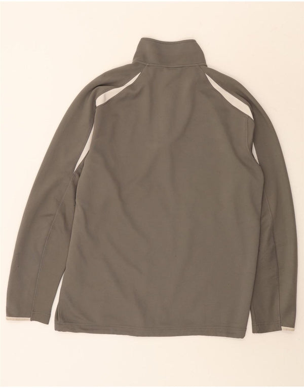 Asics - Tuta da uomo con zip e collo, pullover, grande, in poliestere color block grigio