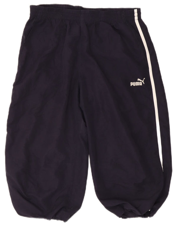 Pantaloncini sportivi da uomo Puma Bermuda grandi in cotone blu navy