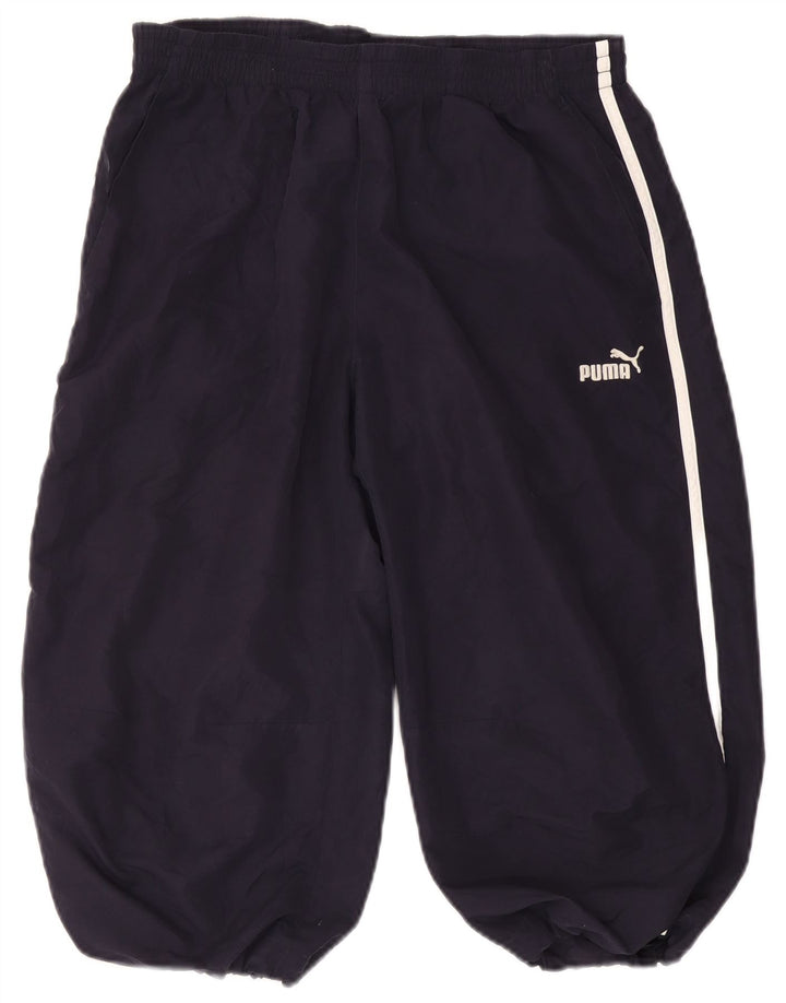 Pantaloncini sportivi da uomo Puma Bermuda grandi in cotone blu navy