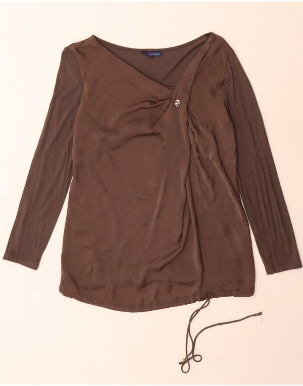Camicetta a maniche lunghe da donna Trussardi UK 10 Small Grey Colourblock