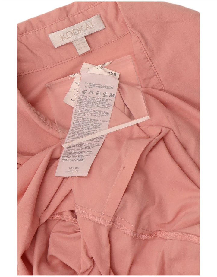 Abito lungo Kookai da donna con maniche a 3/4 UK 10 piccolo cotone rosa