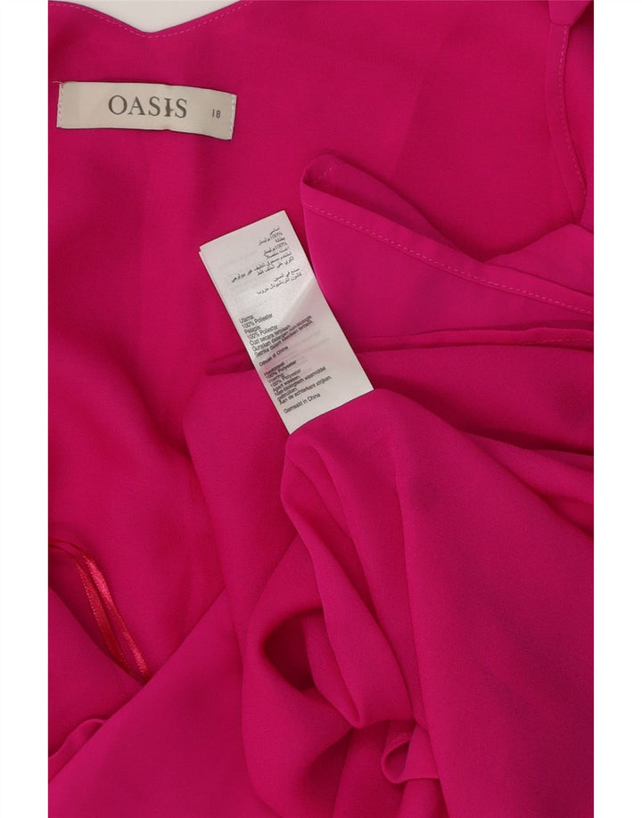 Canottiera corta da donna Oasis UK 18 XL poliestere rosa