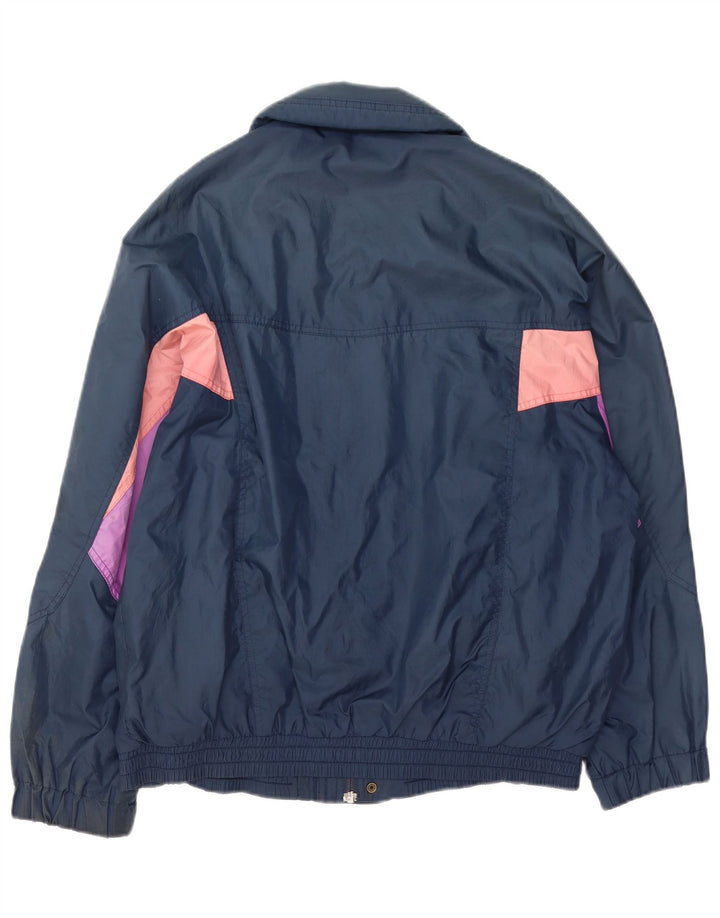 Giubbotto bomber da uomo Brugi UK 38 poliestere a blocchi di colore blu navy medio