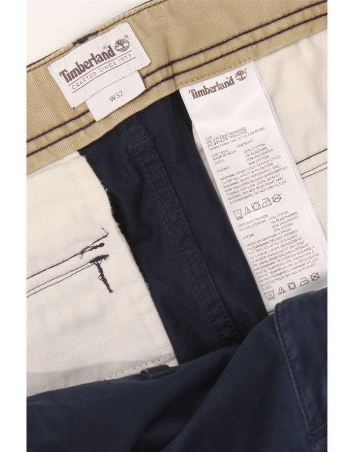 Pantaloncini cargo da uomo Timberland W32 medio cotone blu navy