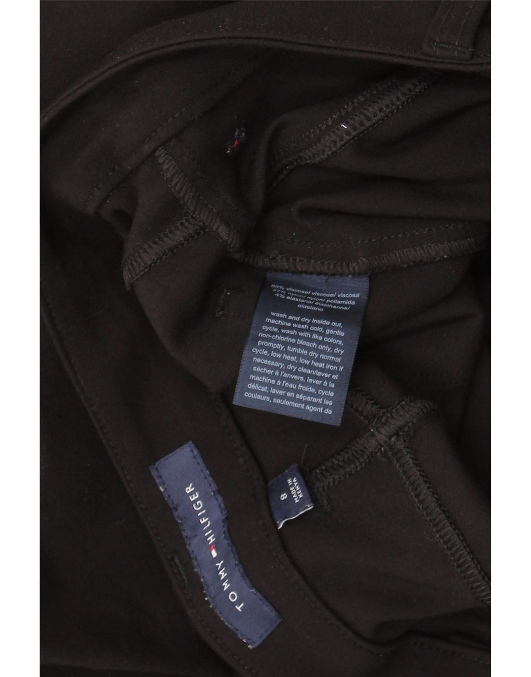 Pantaloni casual slim da donna Tommy Hilfiger US 8 medi W30 L27 neri