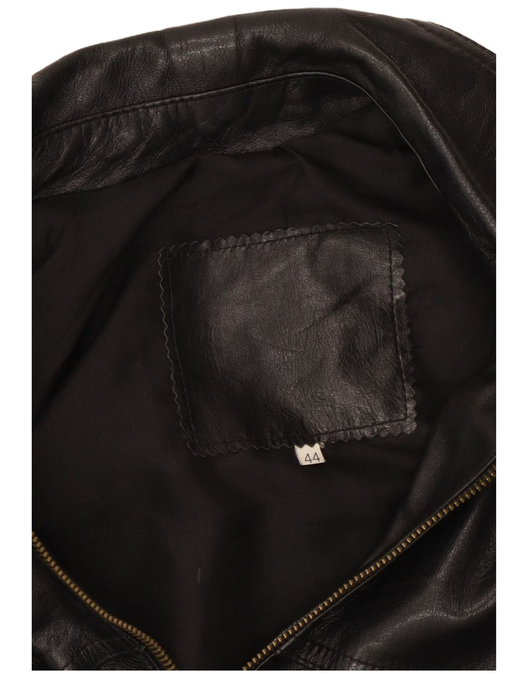 Giacca in pelle da donna vintage IT 44 media in pelle nera